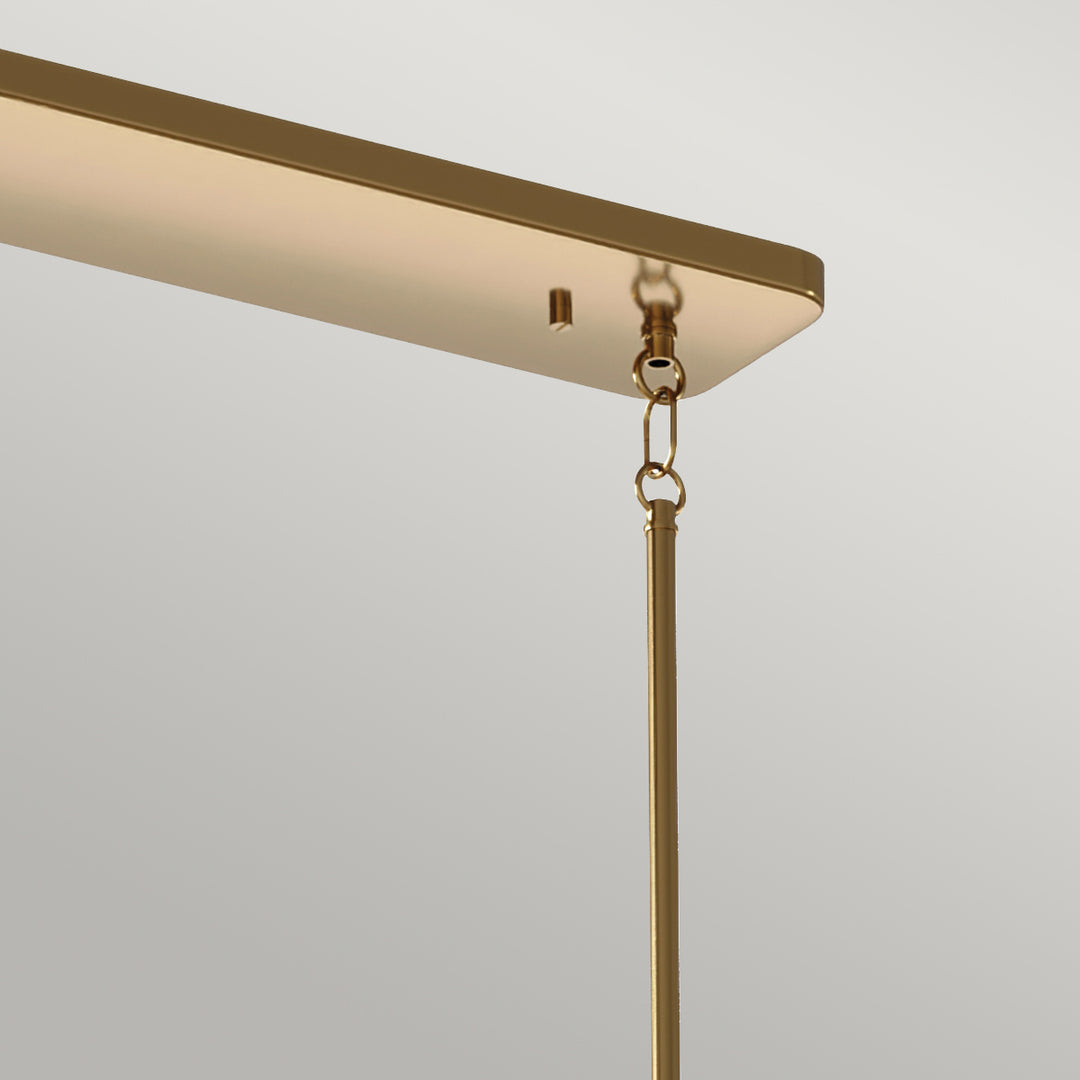 Kimrose 10 Light Linear Chandelier - Brass Elstead 7