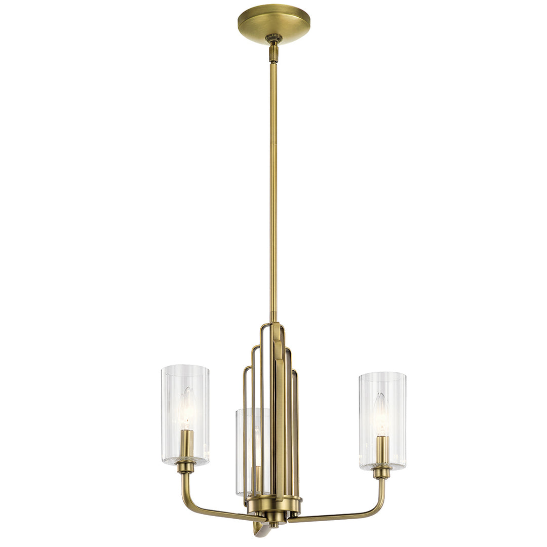 Kimrose 3 Light Chandelier - Brass Elstead 1