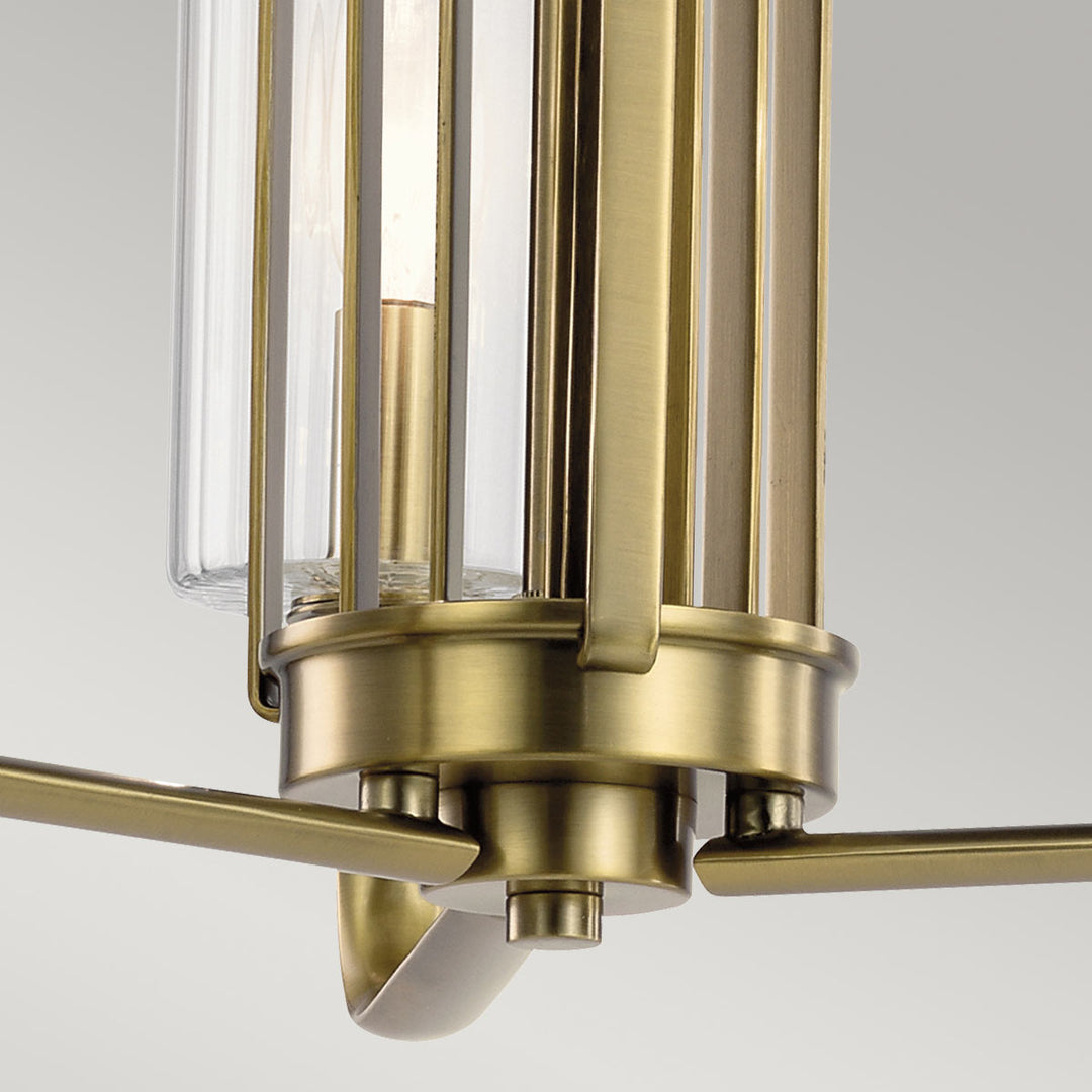 Kimrose 3 Light Chandelier - Brass Elstead 4