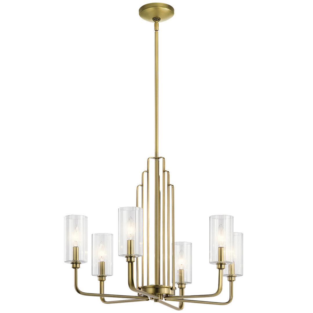 Kimrose 6 Light Chandelier - Brass Elstead 1