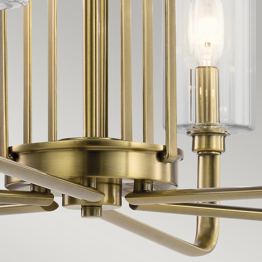 Kimrose 6 Light Chandelier - Brass Elstead 7