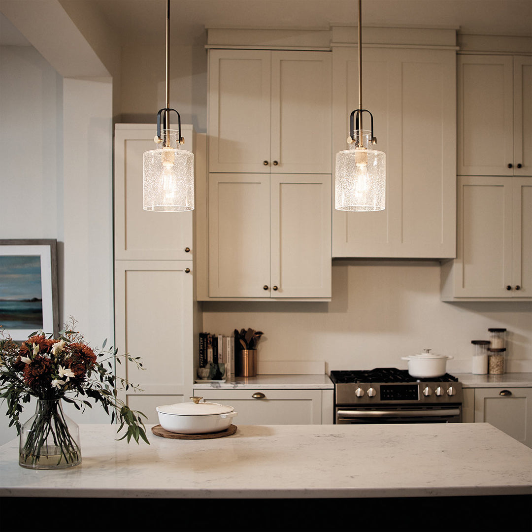 Kitner 1 Light Pendant - Brass Elstead 3
