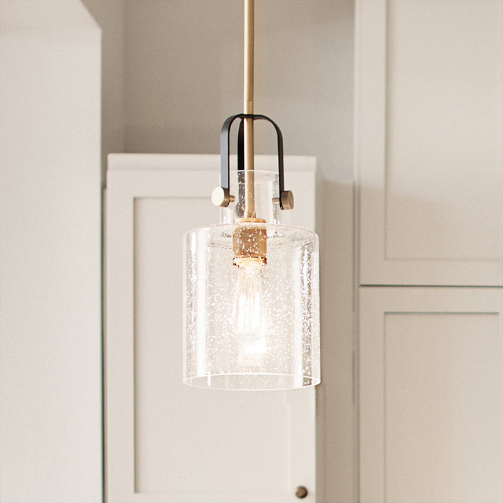 Kitner 1 Light Pendant - Brass Elstead 4
