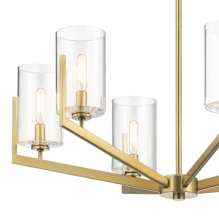 Nye 6 Light Chandelier - Brass Elstead 4