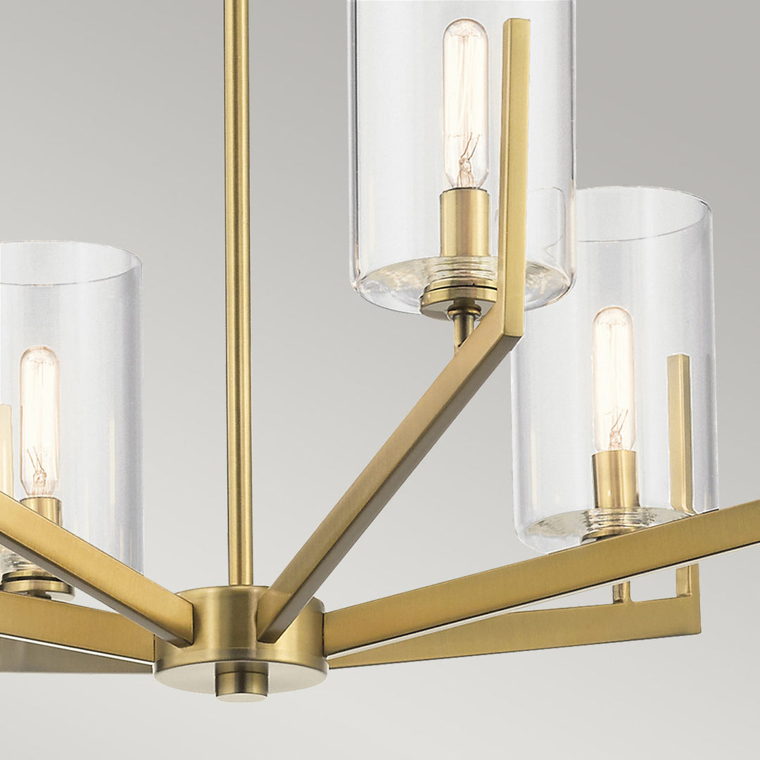 Nye 6 Light Chandelier - Brass Elstead 5