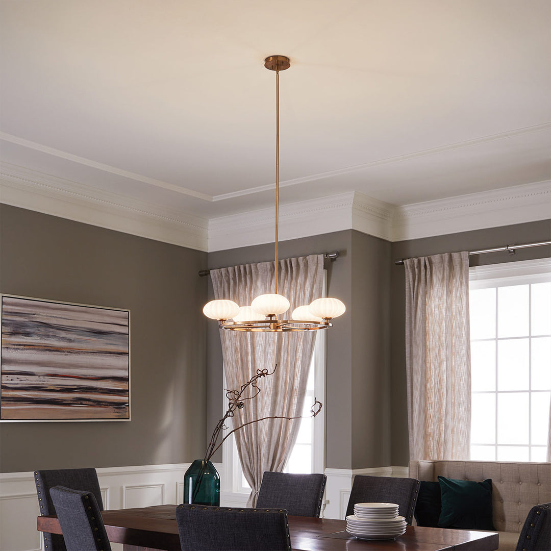 Pim 5 Light Chandelier - Gold Elstead 2