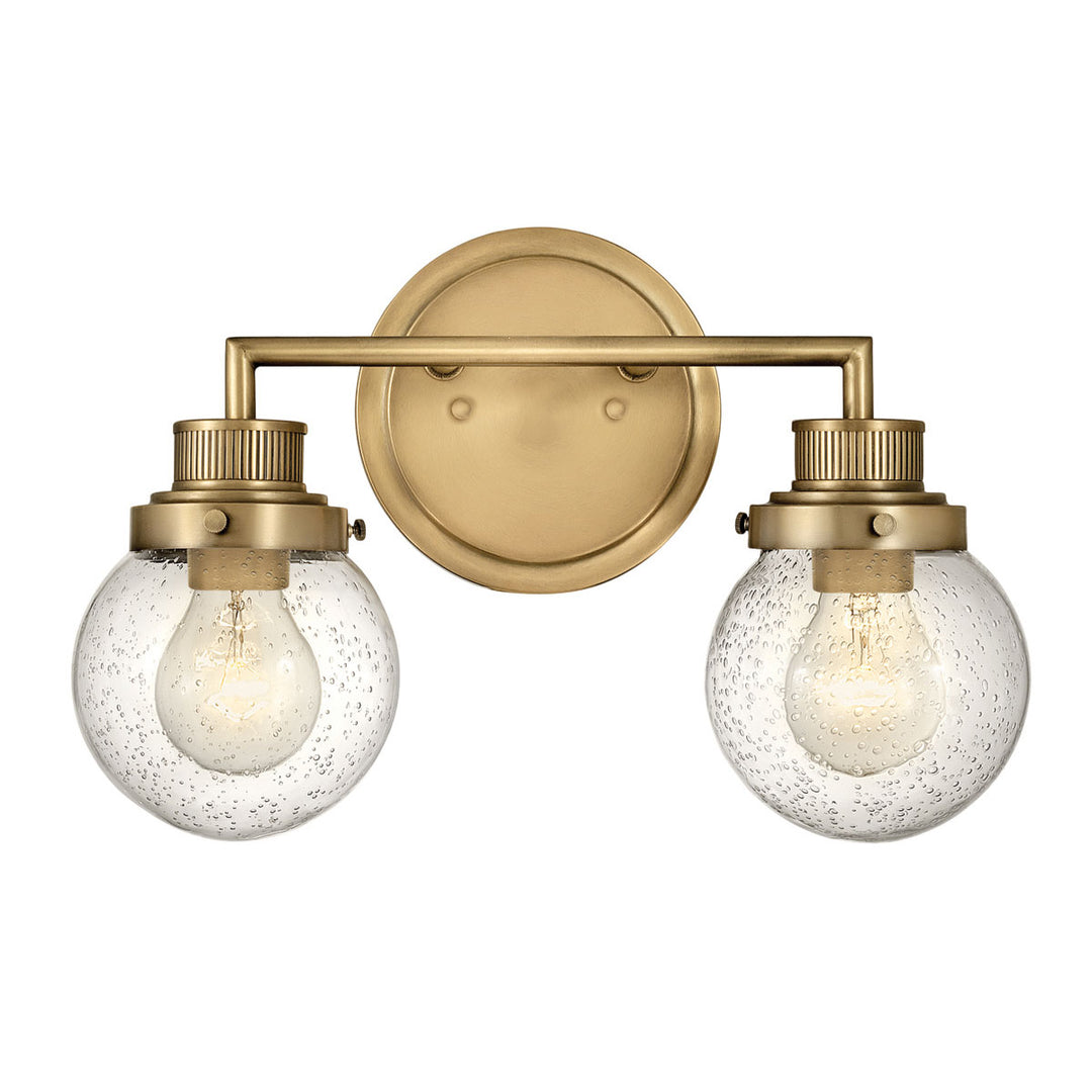 Poppy 2 Light Wall Light - Brass Elstead 1