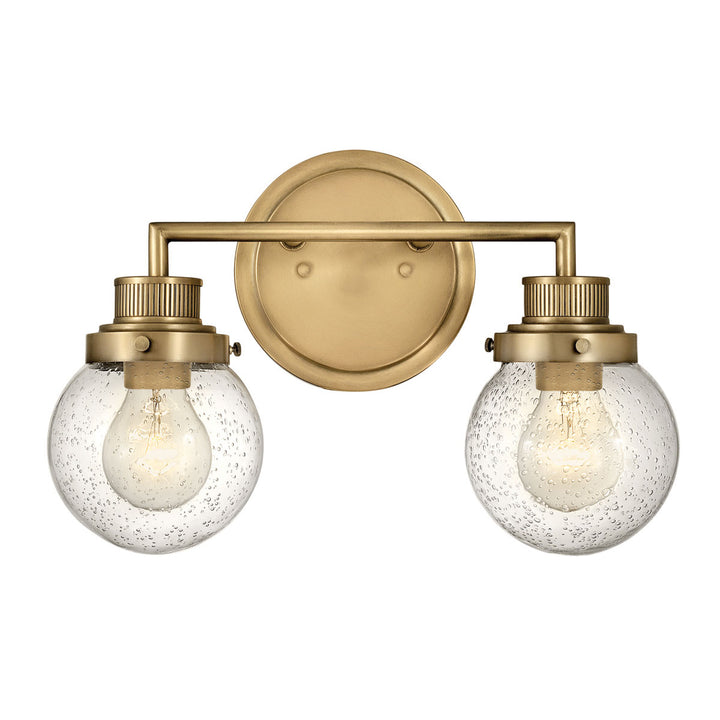 Poppy 2 Light Wall Light - Brass Elstead 1