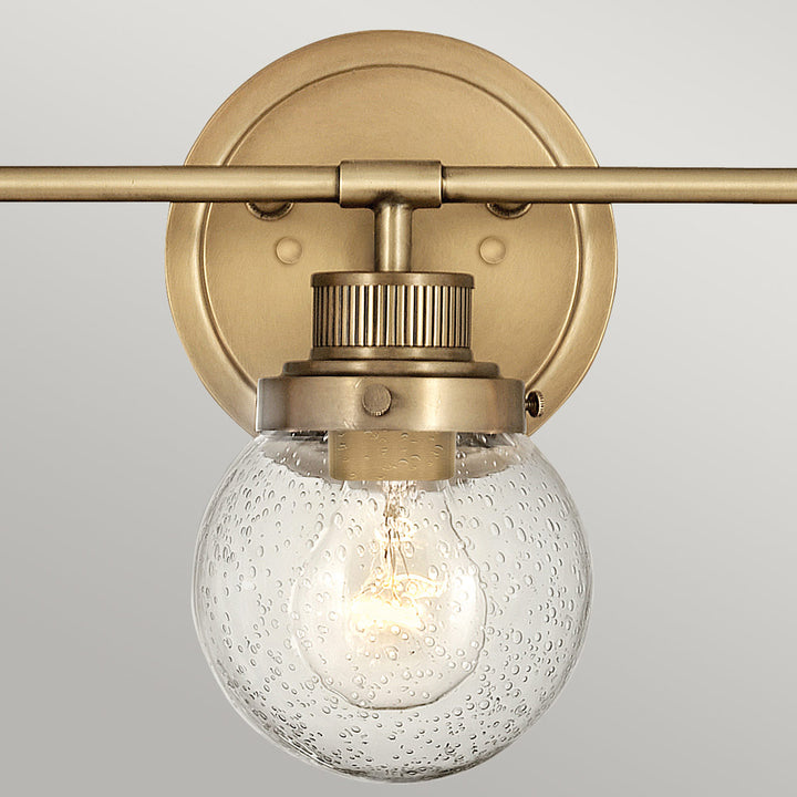 Poppy 3 Light Wall Light - Brass Elstead 4