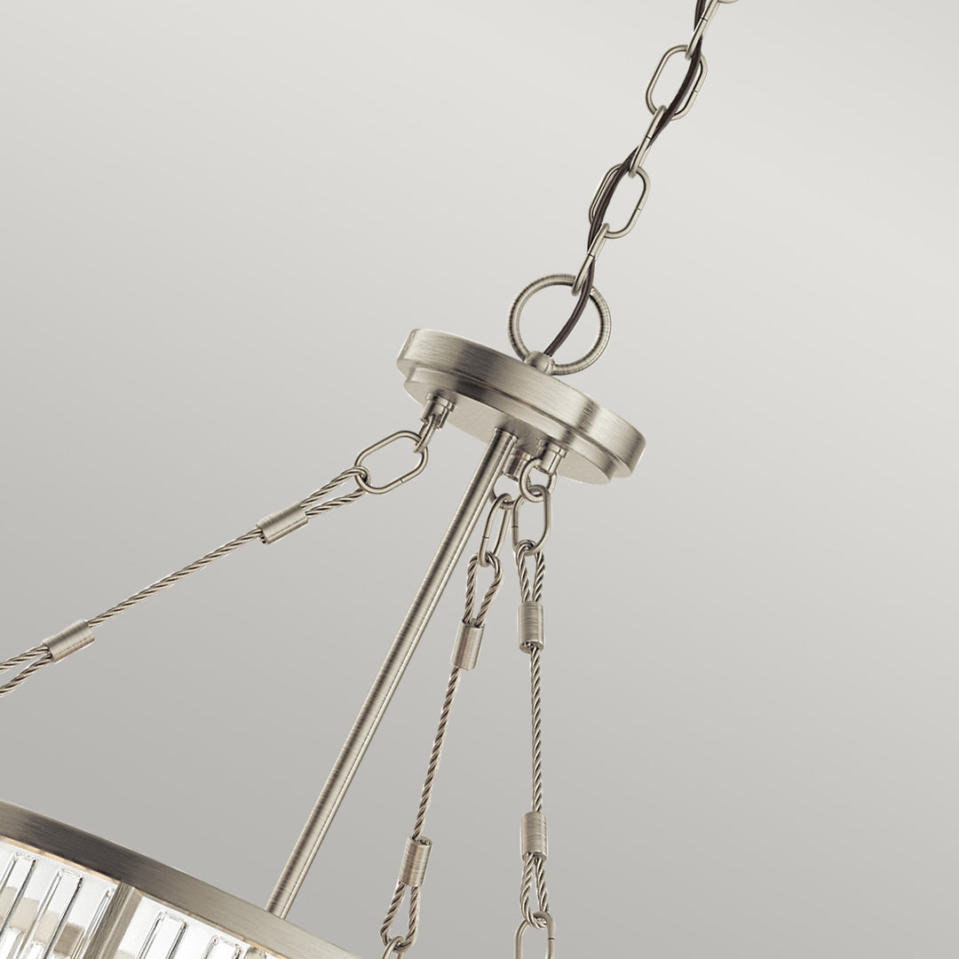 Roux 3 Semi Flush Light Pendant - Nickel Elstead 5
