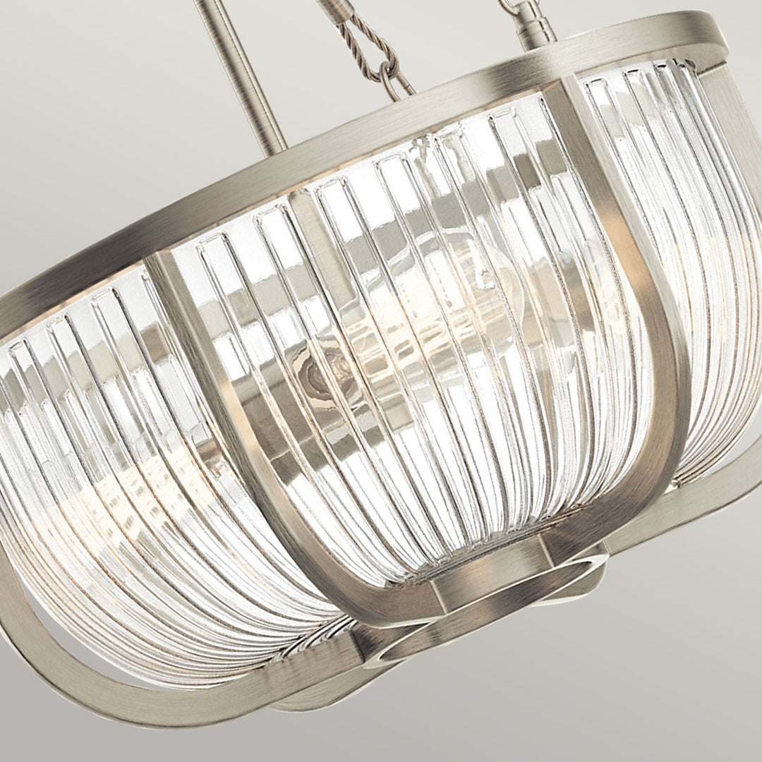 Roux 3 Semi Flush Light Pendant - Nickel Elstead 8