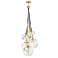 Quintiesse Skye Heritage Brass 6 Light Pendant in Brass