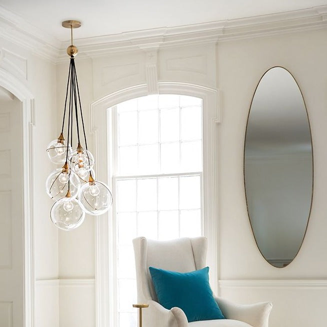 Skye Heritage 6 Light Pendant Light - Brass Elstead 2