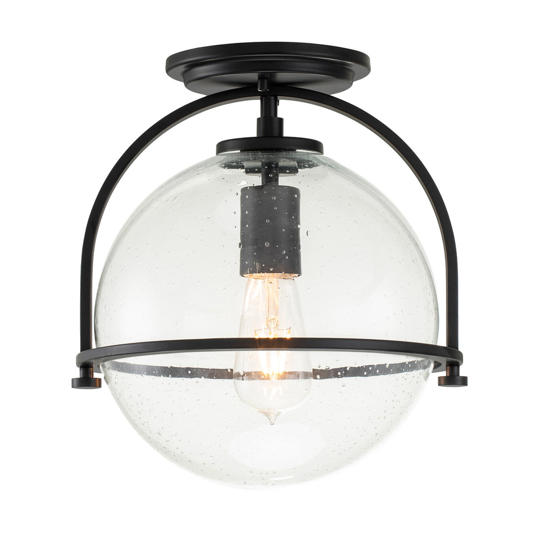 Somerset 1 Light Flush - Black Elstead 1