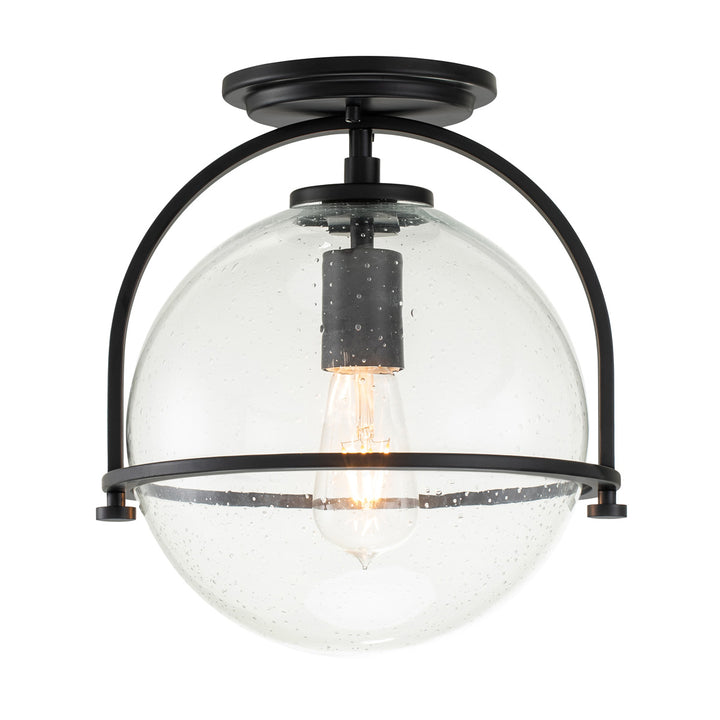 Somerset 1 Light Flush - Black Elstead 1