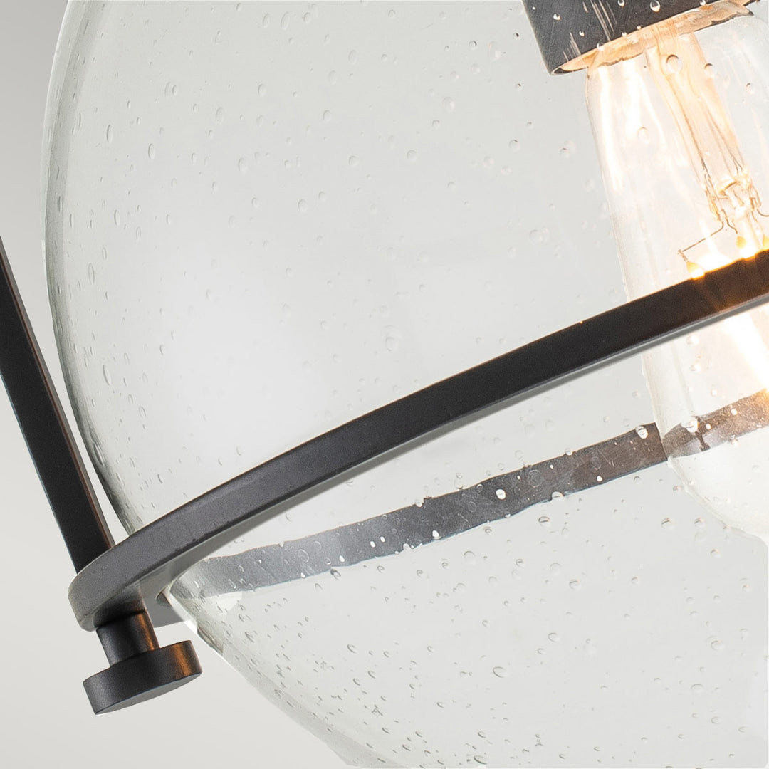 Somerset 1 Light Flush - Black Elstead 2