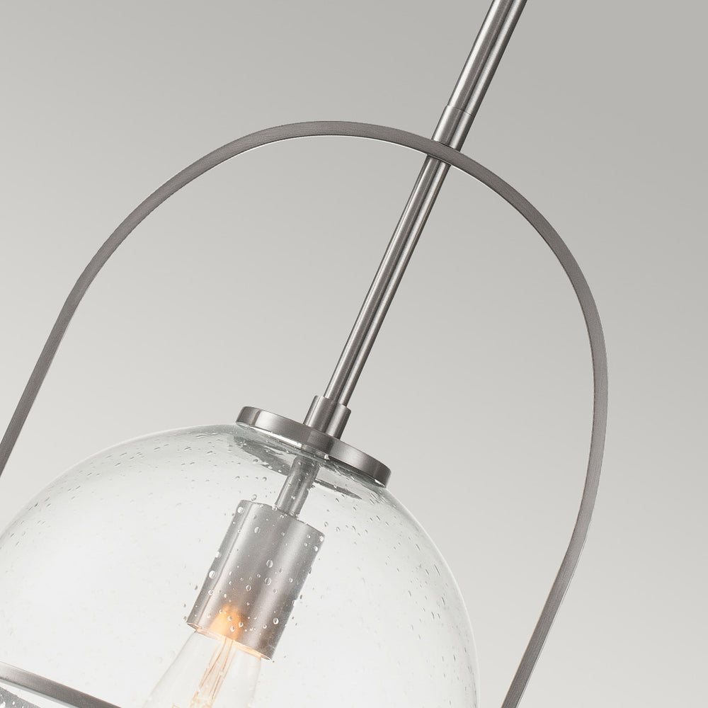 Somerset 1 Light Medium Pendant - Nickel Elstead 2