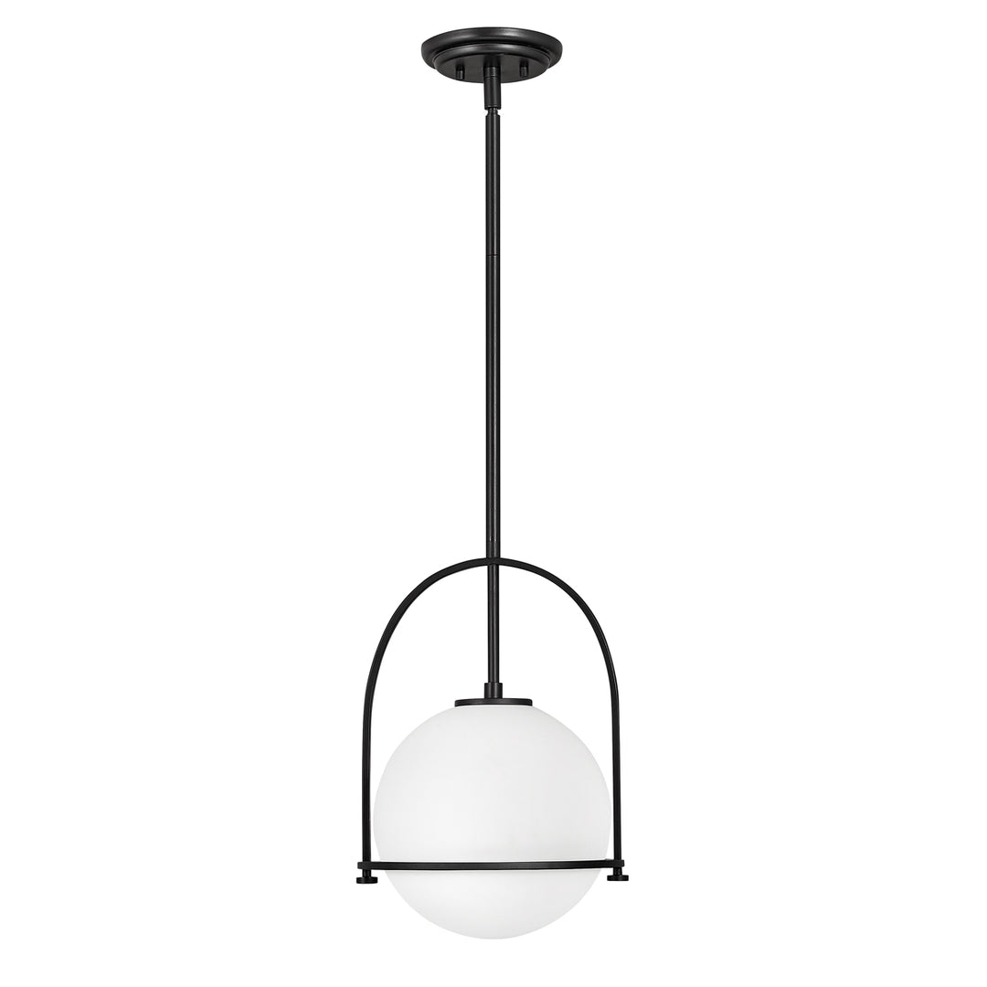 Somerset 1 Light Medium Pendant - Black Elstead 1