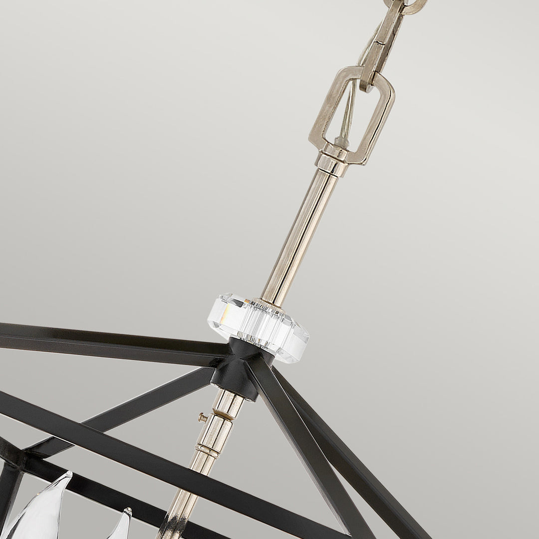 Stinson 4 Light Medium Pendant/ Semi-Flush - Nickel Elstead 3