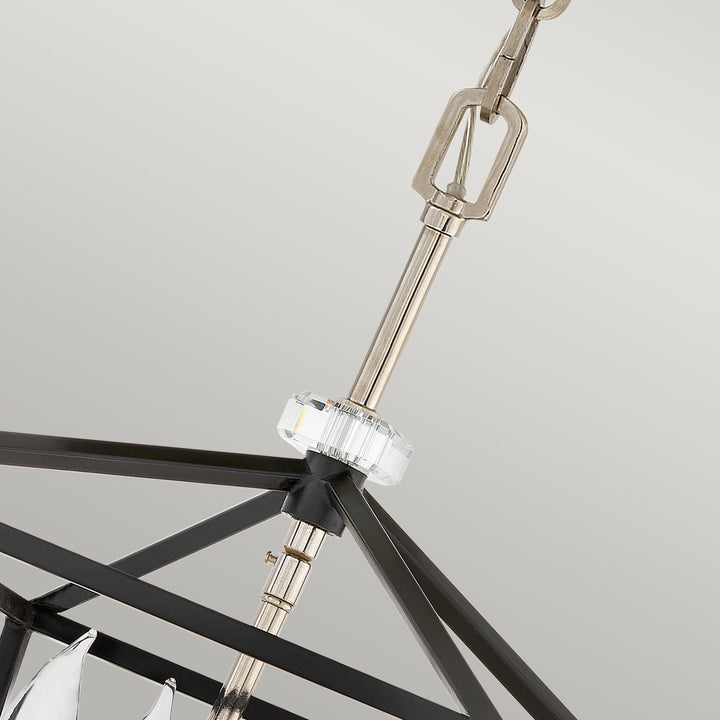 Stinson 4 Light Medium Pendant/ Semi-Flush - Nickel Elstead 3