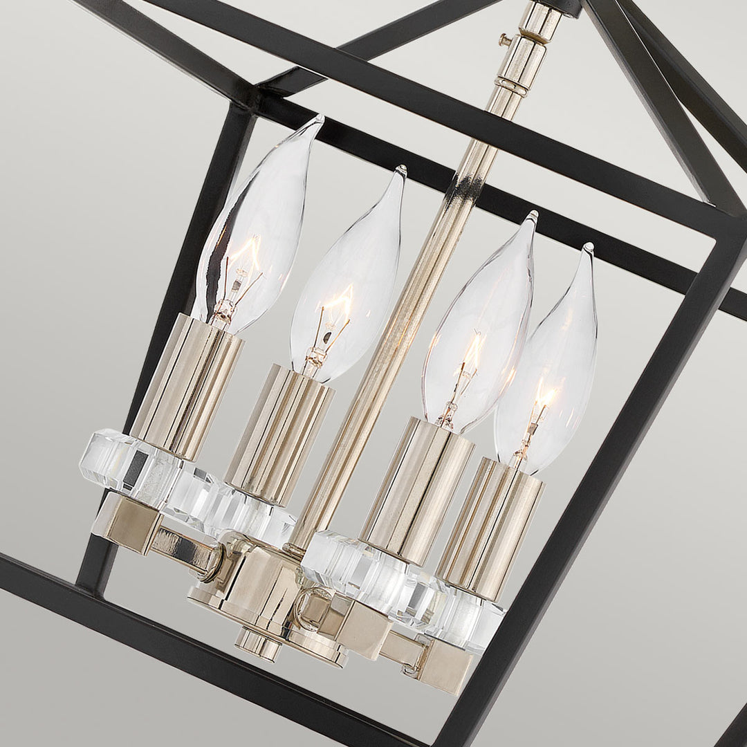 Stinson 4 Light Medium Pendant/ Semi-Flush - Nickel Elstead 5