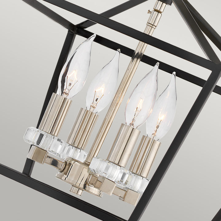 Stinson 4 Light Medium Pendant/ Semi-Flush - Nickel Elstead 5