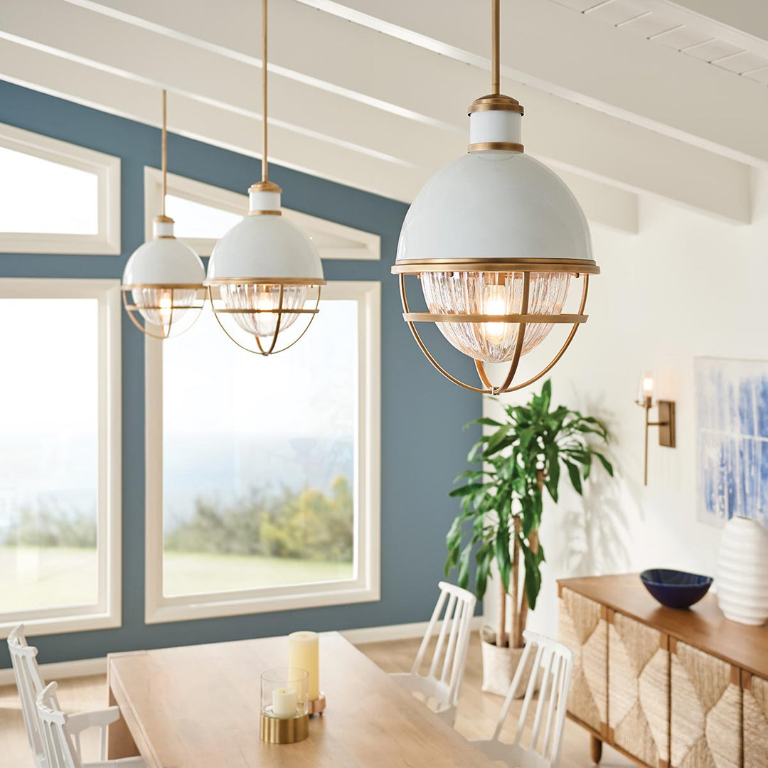 Tollis 1 Light Pendant - Brass Elstead 2