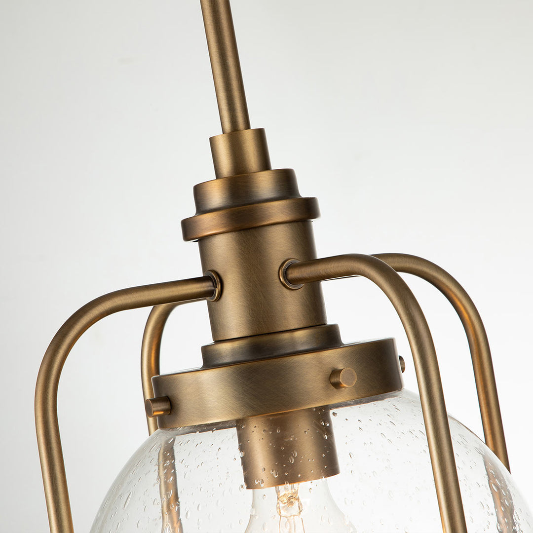 Triocent 1 Light Pendant/ Semi-Flush - Brass Elstead 4