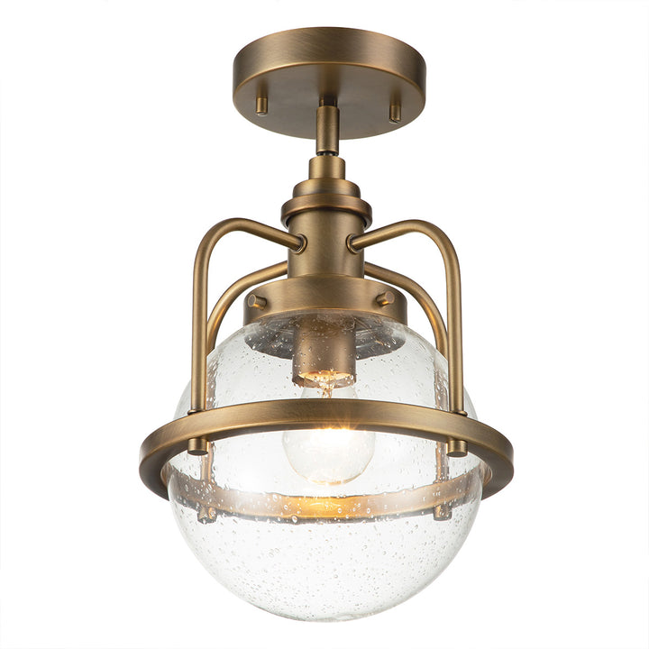 Triocent 1 Light Pendant/ Semi-Flush - Brass Elstead 5