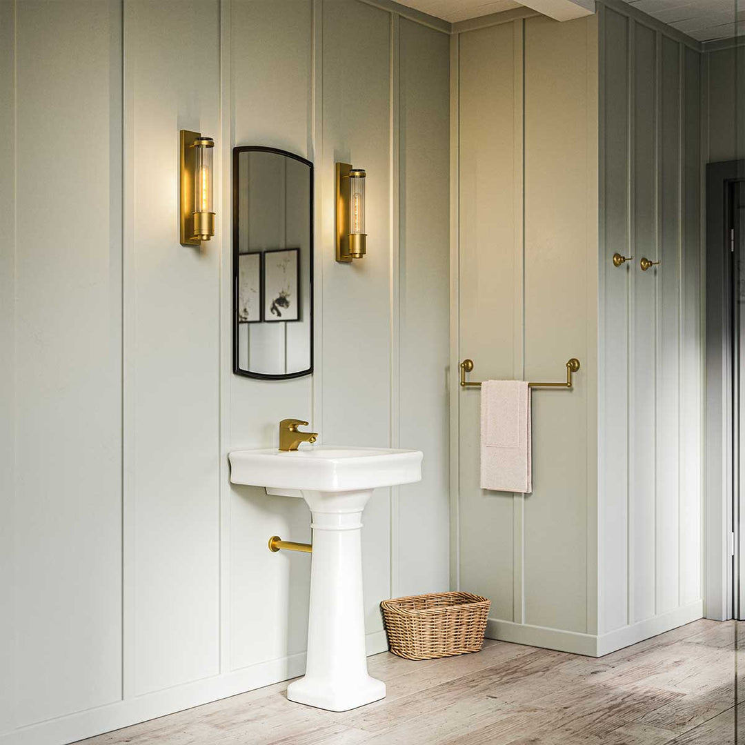 Wellington 1 Light Wall Light - Aged Brass Elstead 7