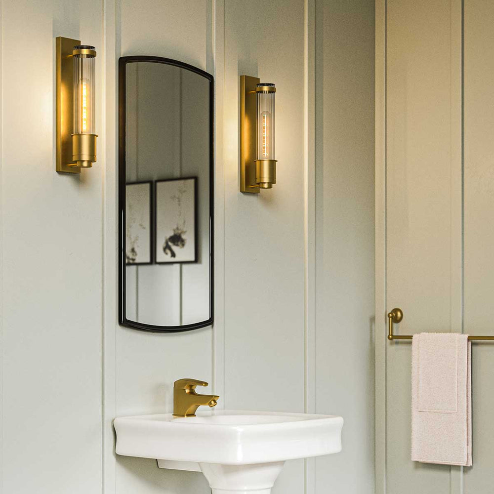 Wellington 1 Light Wall Light - Aged Brass Elstead 2