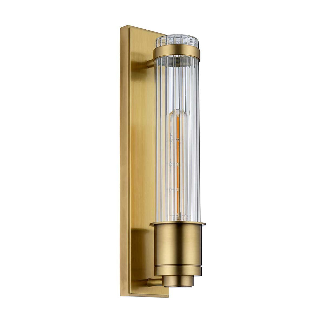 Wellington 1 Light Wall Light - Aged Brass Elstead 3