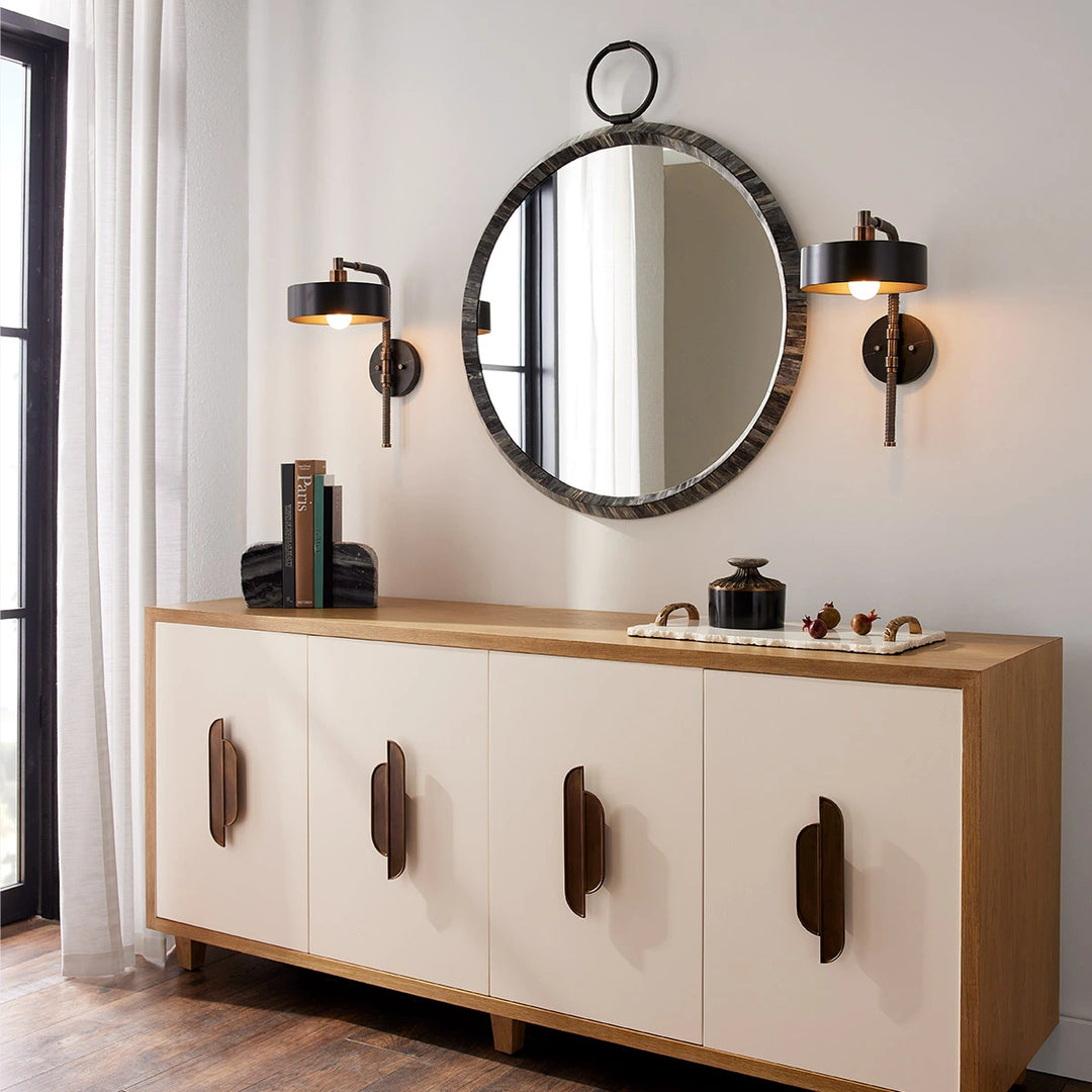 Aaron 1 Wall Light - Heritage Brass