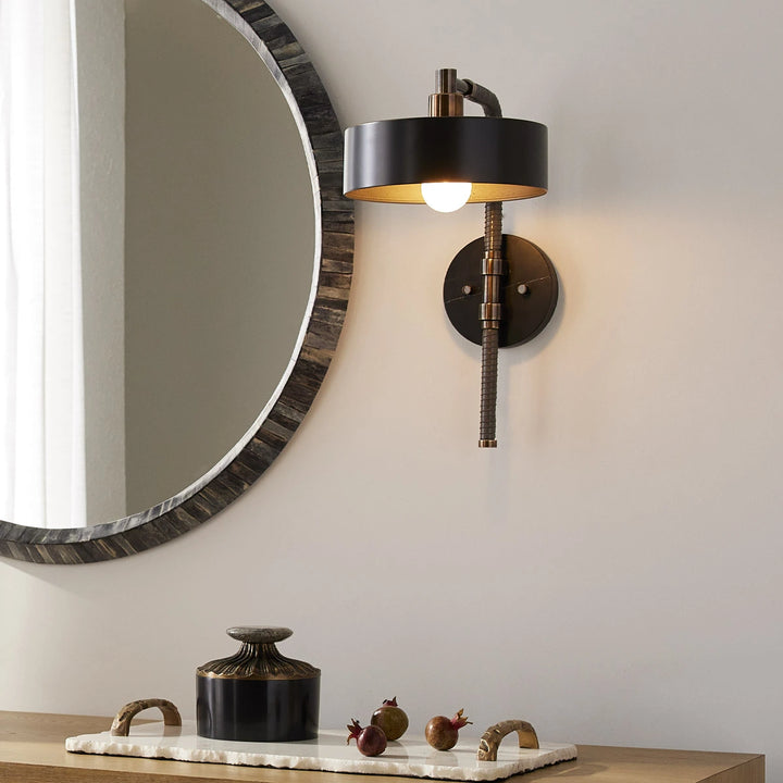 Aaron 1 Wall Light - Heritage Brass