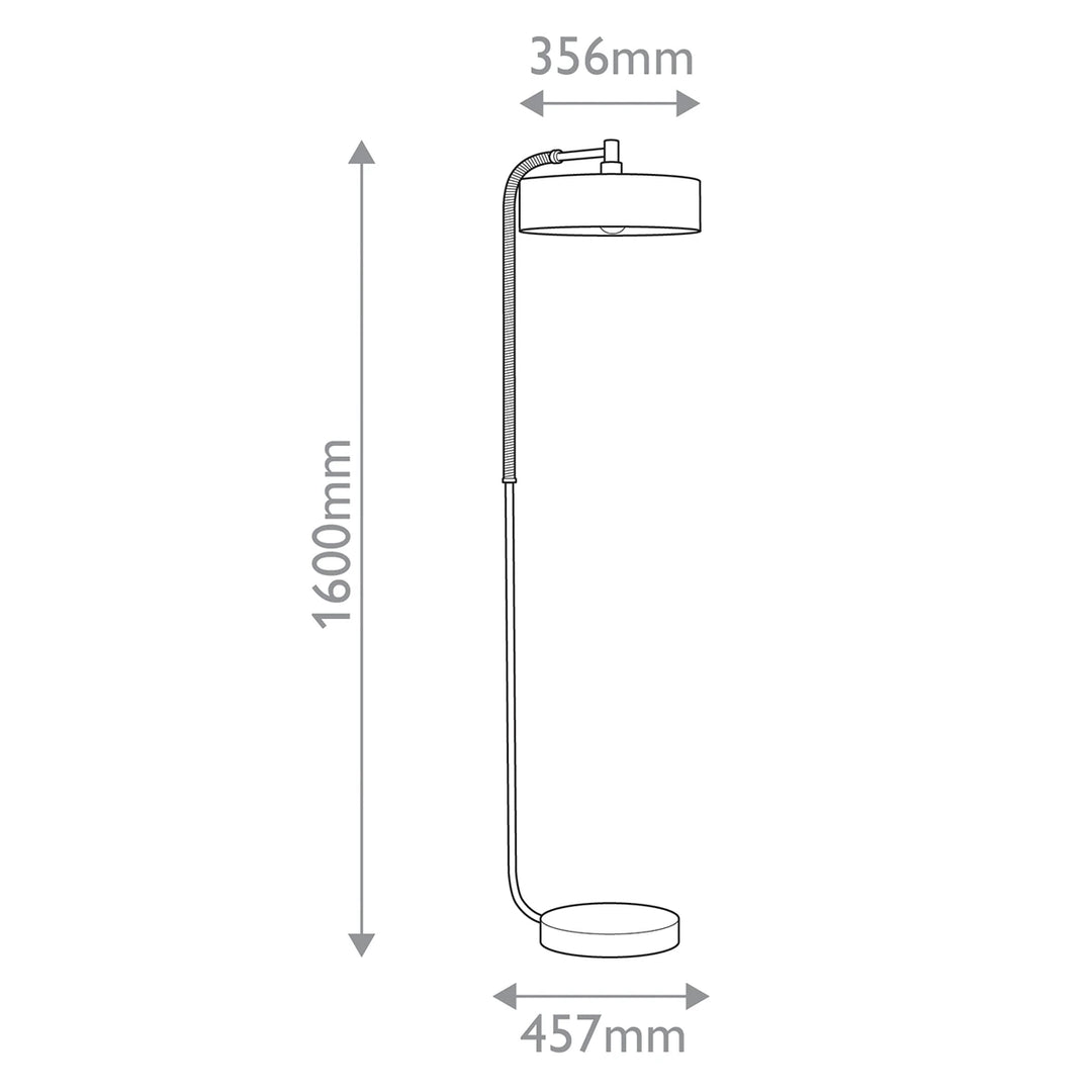 Aaron 1 Floor Lamp - Heritage Brass