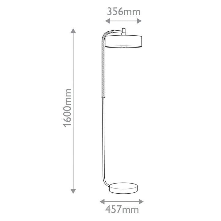 Aaron 1 Floor Lamp - Heritage Brass