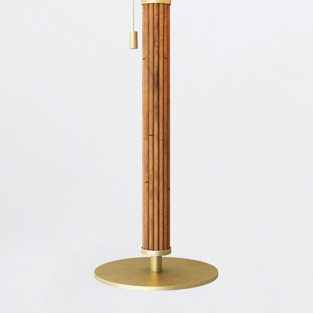 Annette 2 Table Lamp - Natural Rattan & Antique Brass