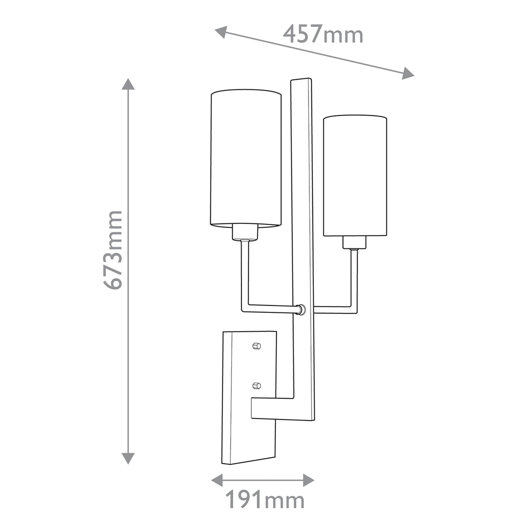Blade 2 Wall Light - Aged Bronze
