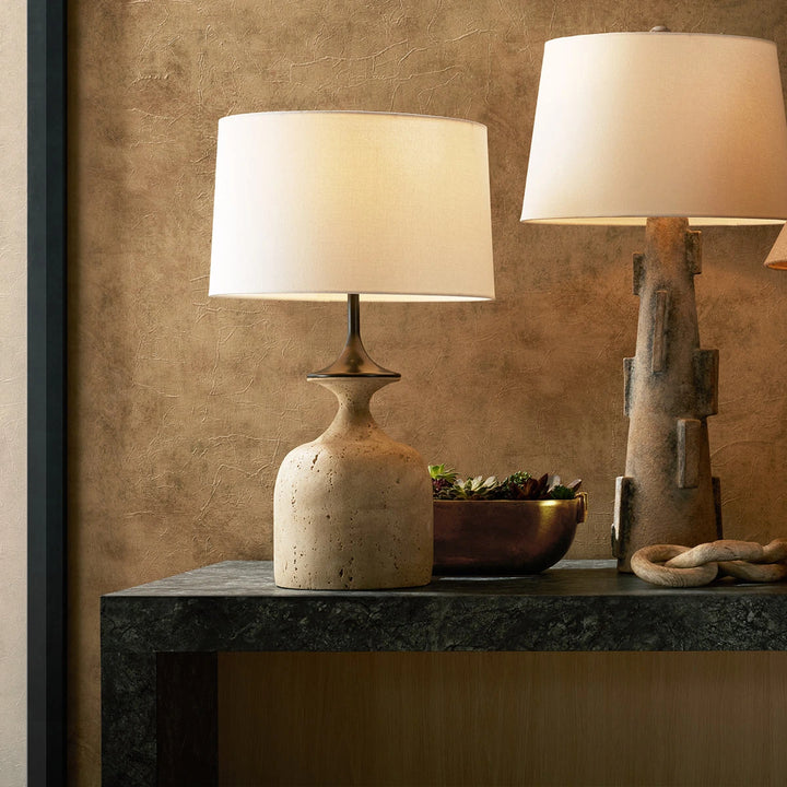 Bridgeport 1 Table Lamp - Sand & English Bronze