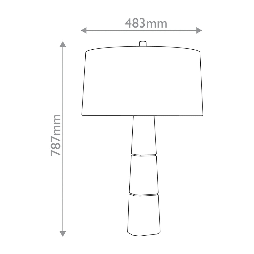 Dosman 1 Table Lamp - White Alabaster & Antique Brass