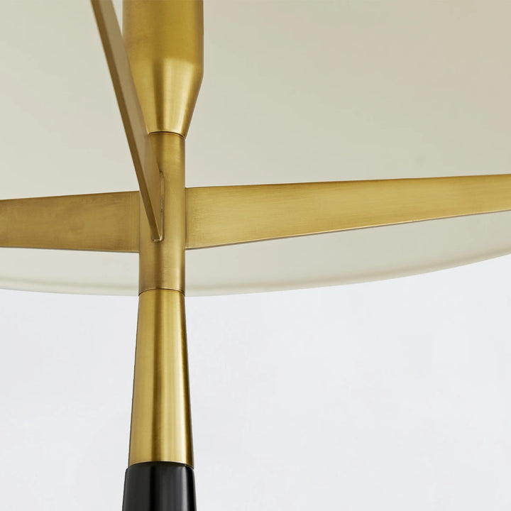 Elden 1 Floor Lamp - Black & Antique Brass