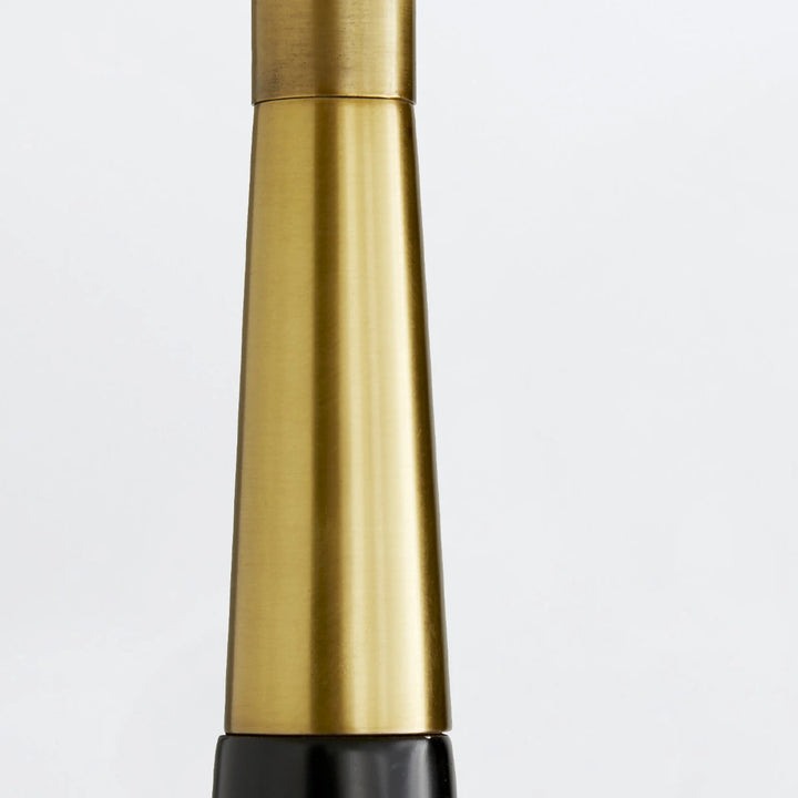 Elden 1 Floor Lamp - Black & Antique Brass