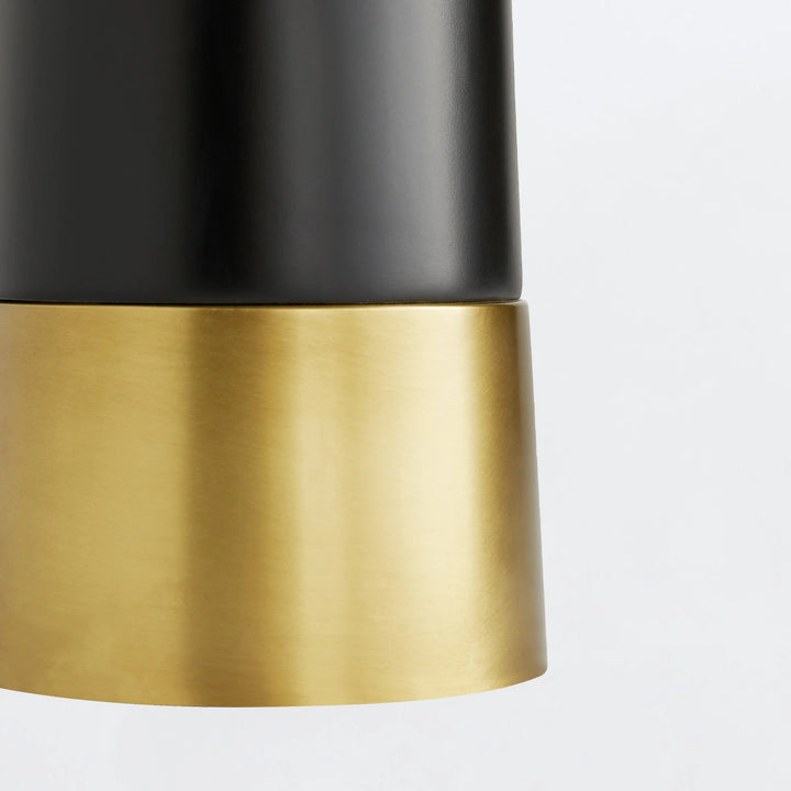 Elden 1 Floor Lamp - Black & Antique Brass