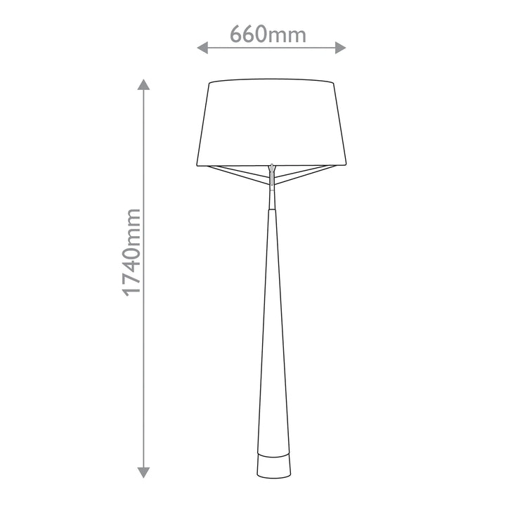 Elden 1 Floor Lamp - Black & Antique Brass