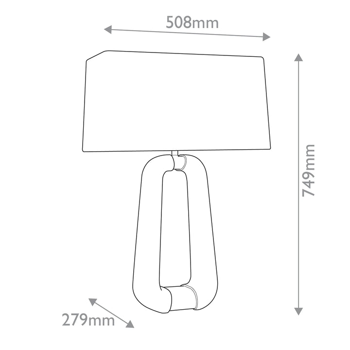 Gianni 1 Table Lamp - Graphite & Antique Brass