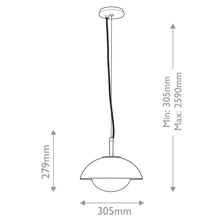 Glaze 1 Pendant - Ivory Stained Crackle & Blackened Steel
