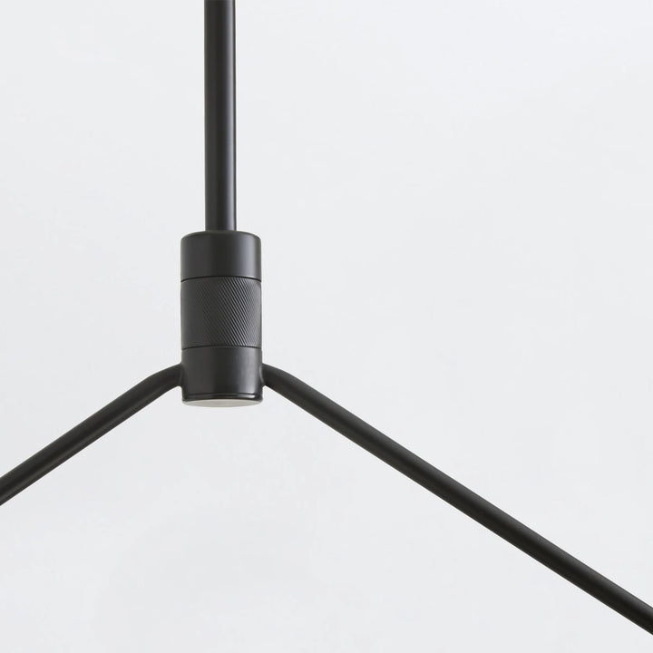 Glaze 2 Linear Chandelier - Ivory Stained Crackle & Blackened Steel