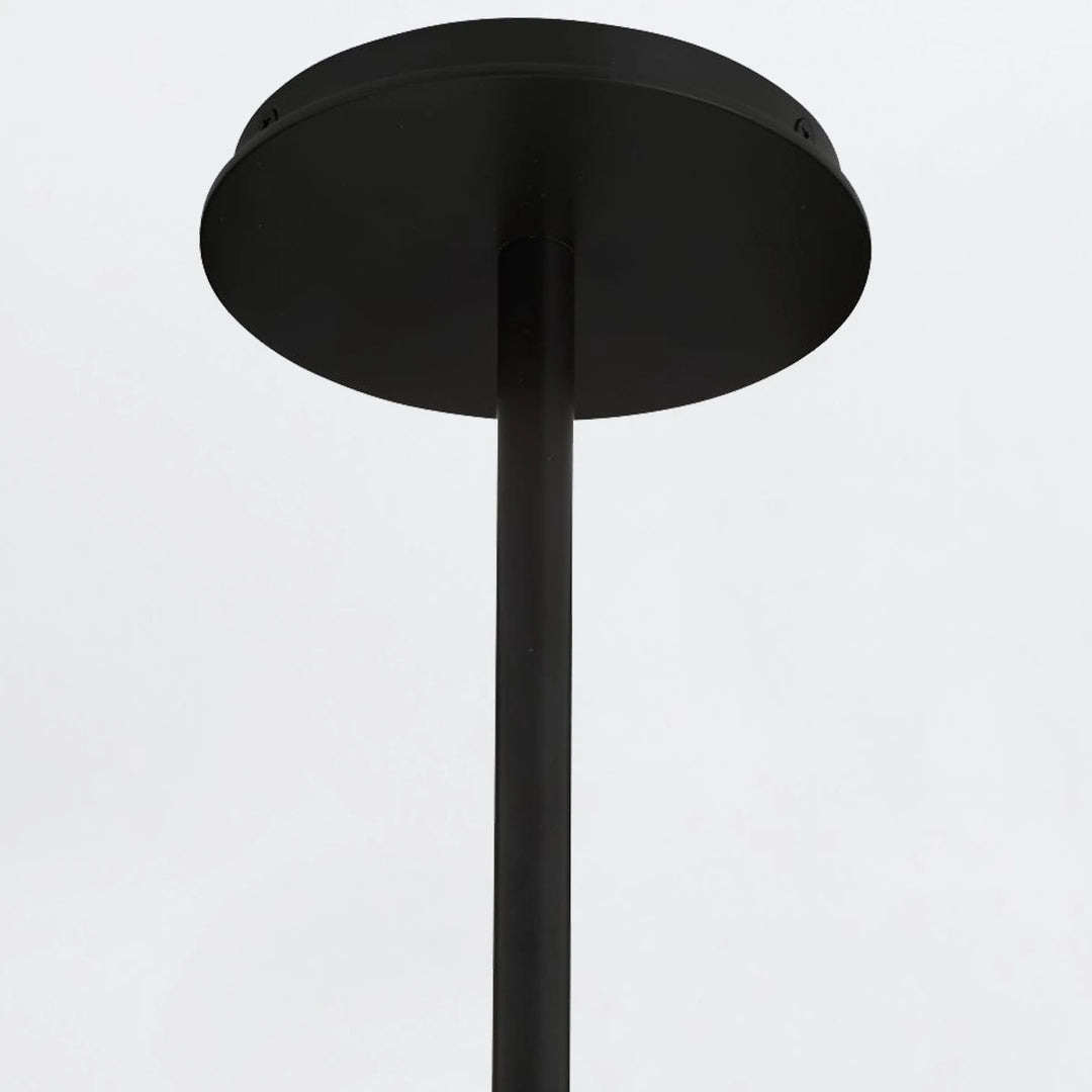 Glaze 3 Chandelier - Ivory Stained Crackle & Blackened Steel