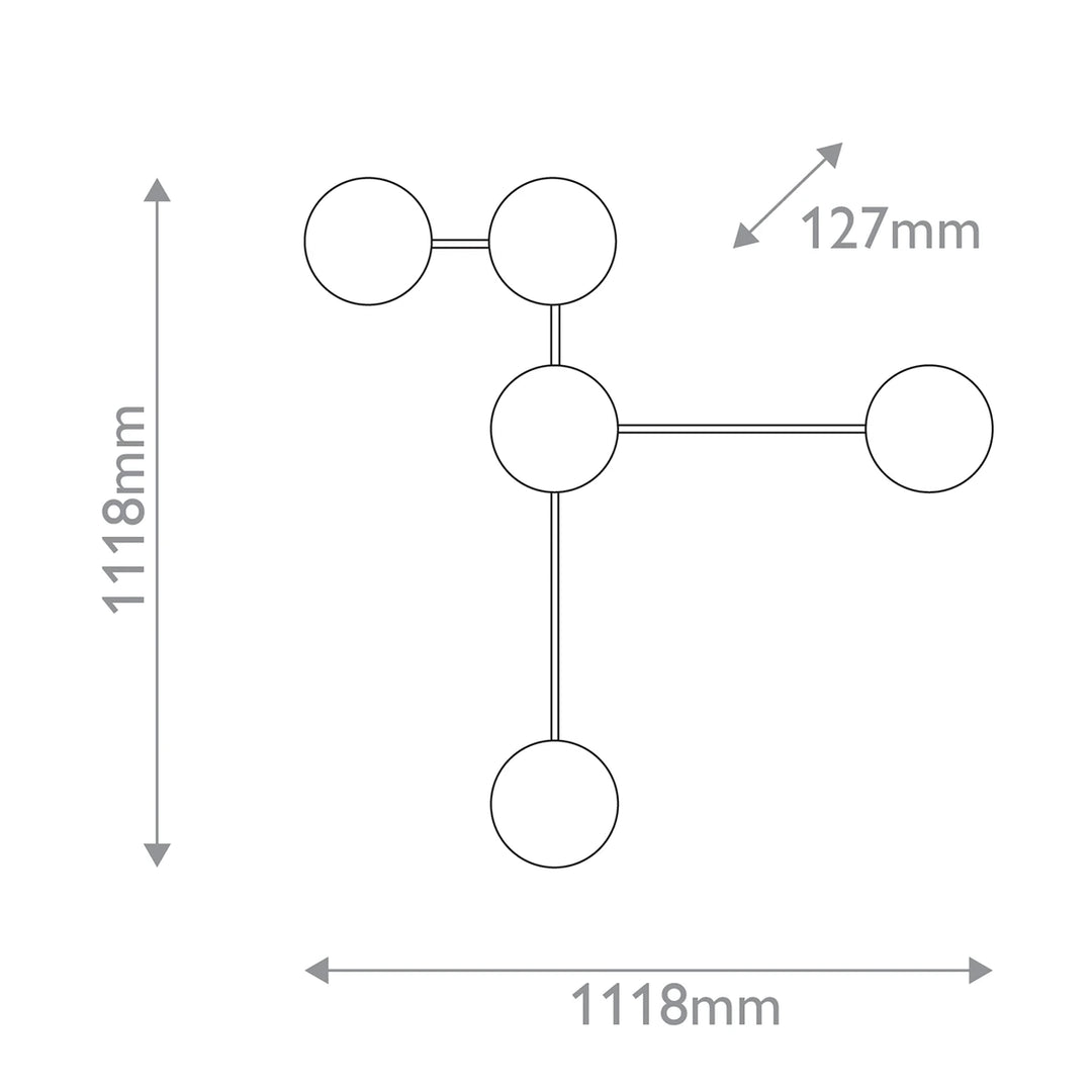 Glaze 5 Wall Light - Ivory Stained Crackle & Blackened Steel