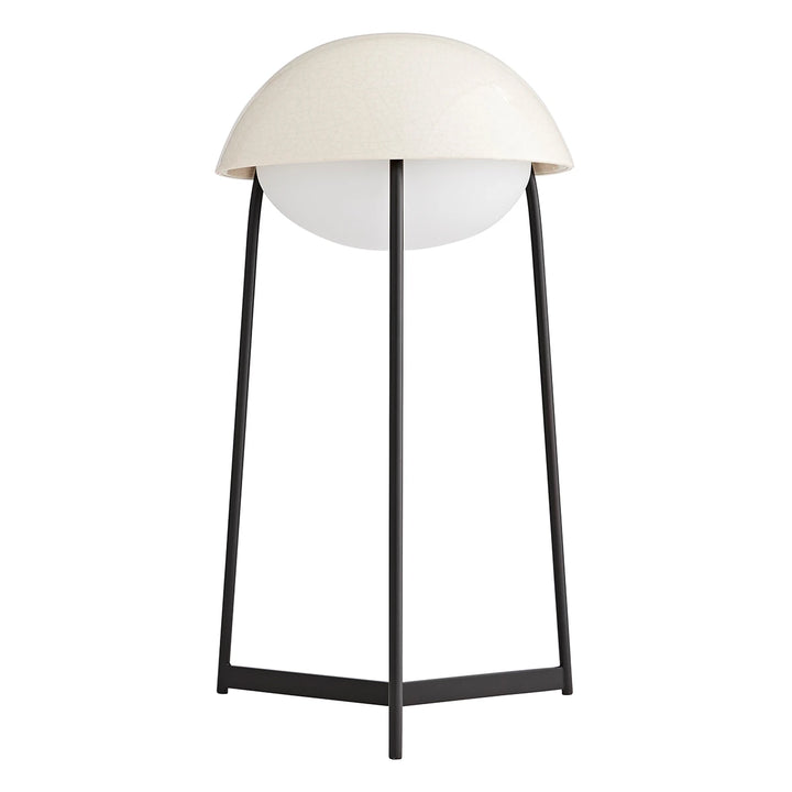 Glaze 1 Table Lamp - Ivory Stained Crackle & Blackened Steel